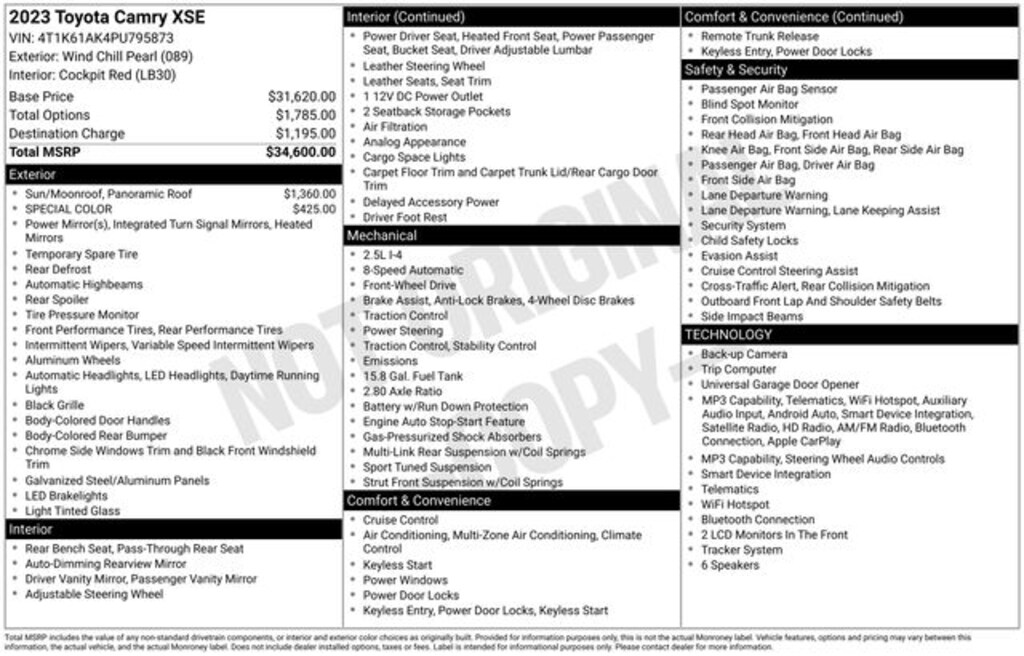 Used 2023 Toyota Camry XSE Sedan
