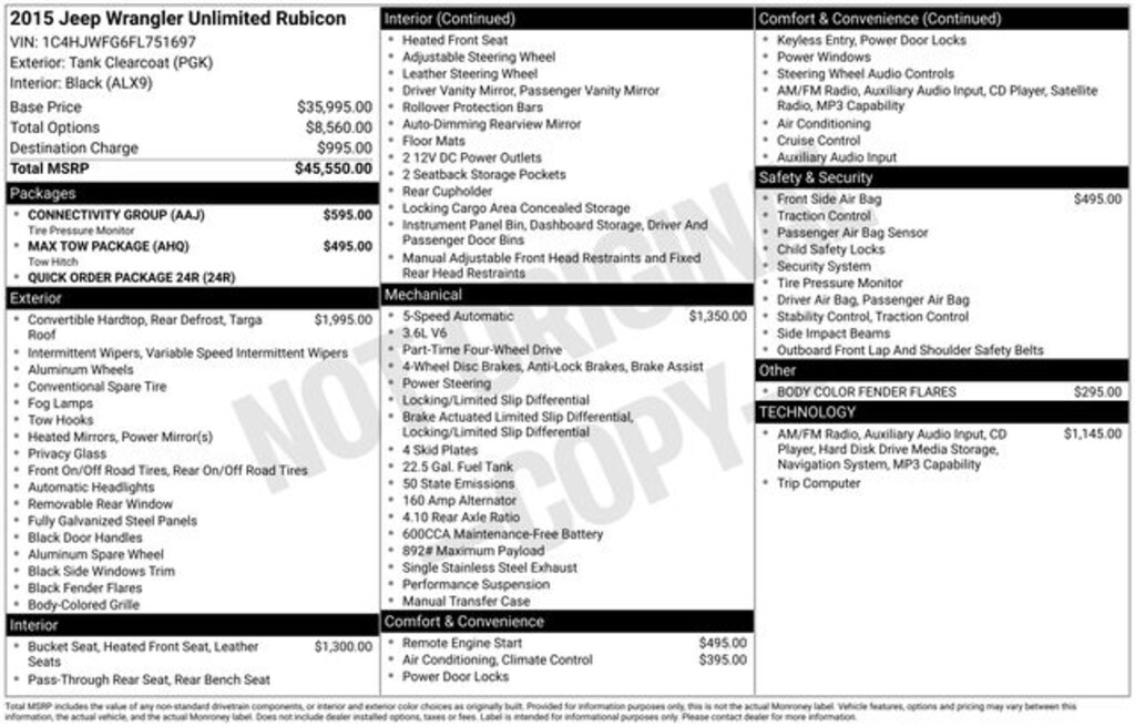 Used 2015 Jeep Wrangler Unlimited Rubicon SUV