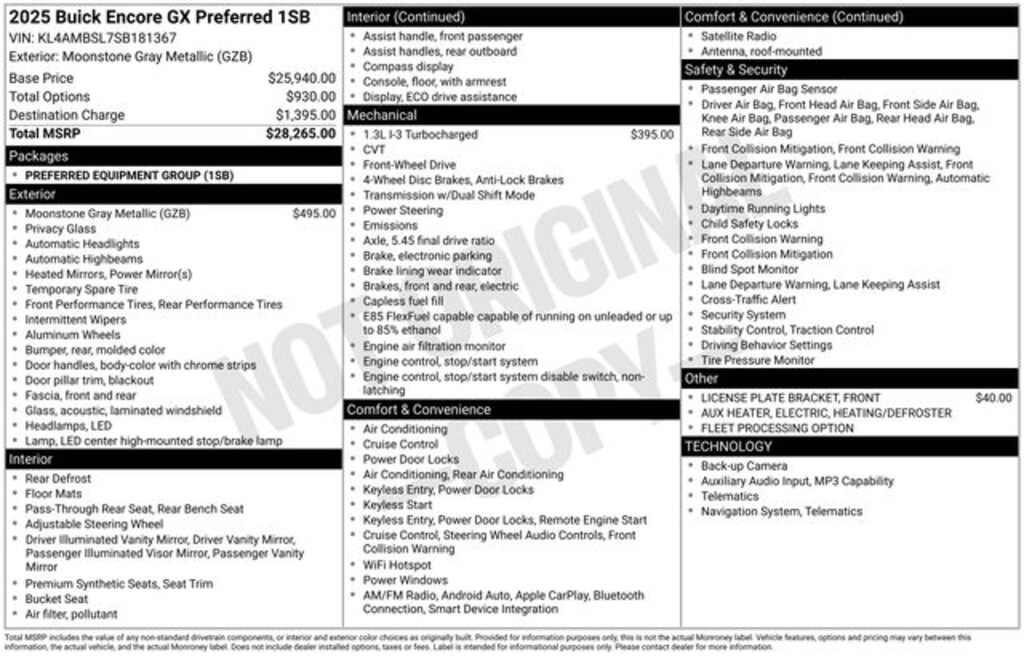 Used 2025 Buick Encore GX Preferred SUV