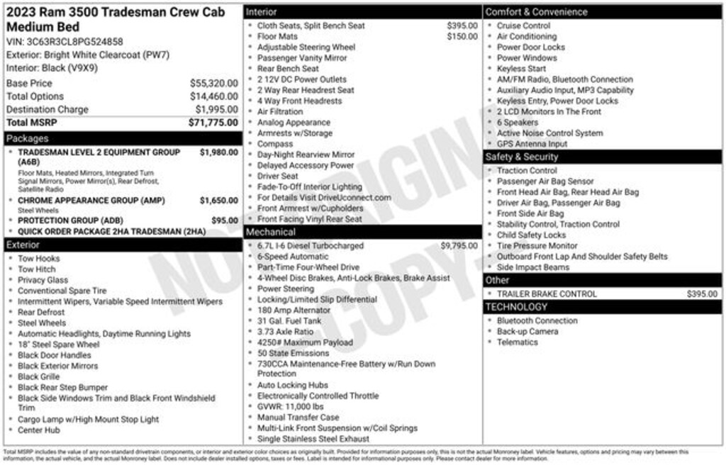 Used 2023 Ram 3500 Tradesman Truck
