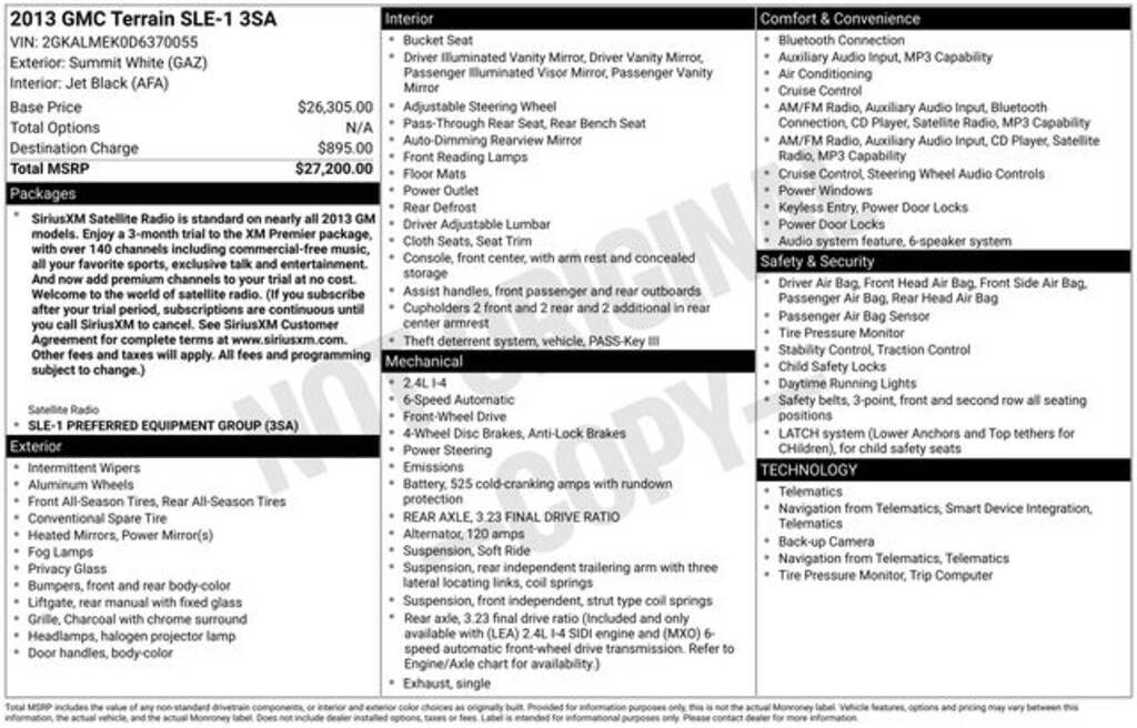 Used 2013 GMC Terrain SLE-1 SUV