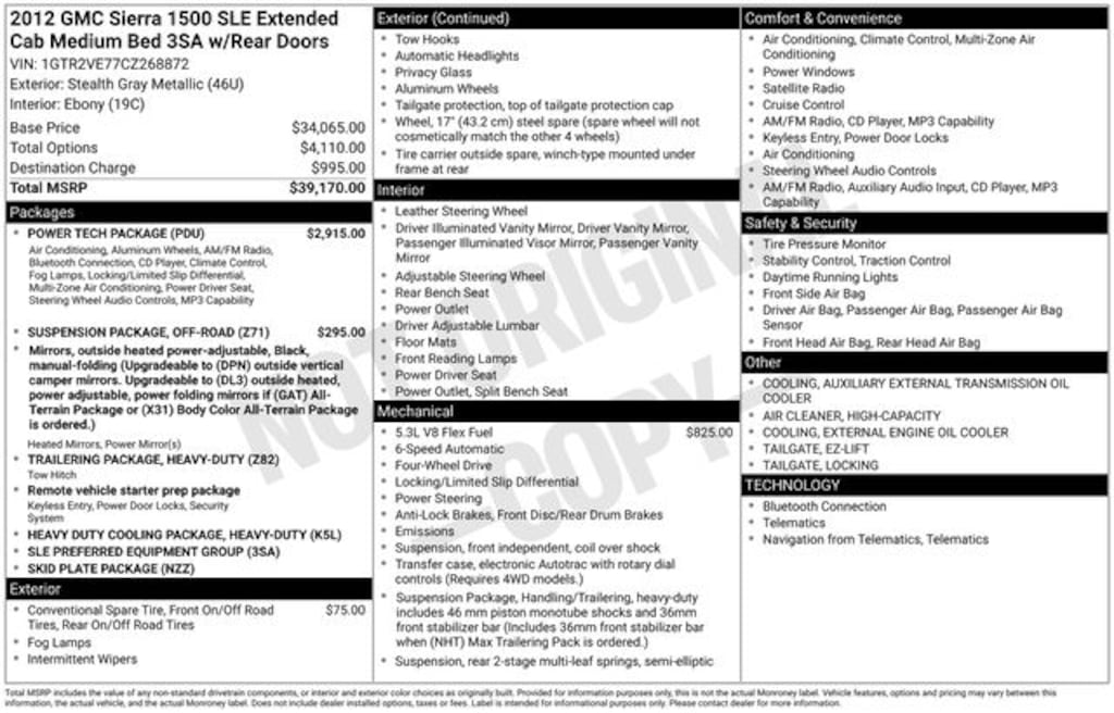 Used 2012 GMC Sierra 1500 SLE Truck