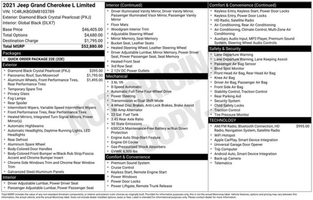 Used 2021 Jeep Grand Cherokee L Limited SUV