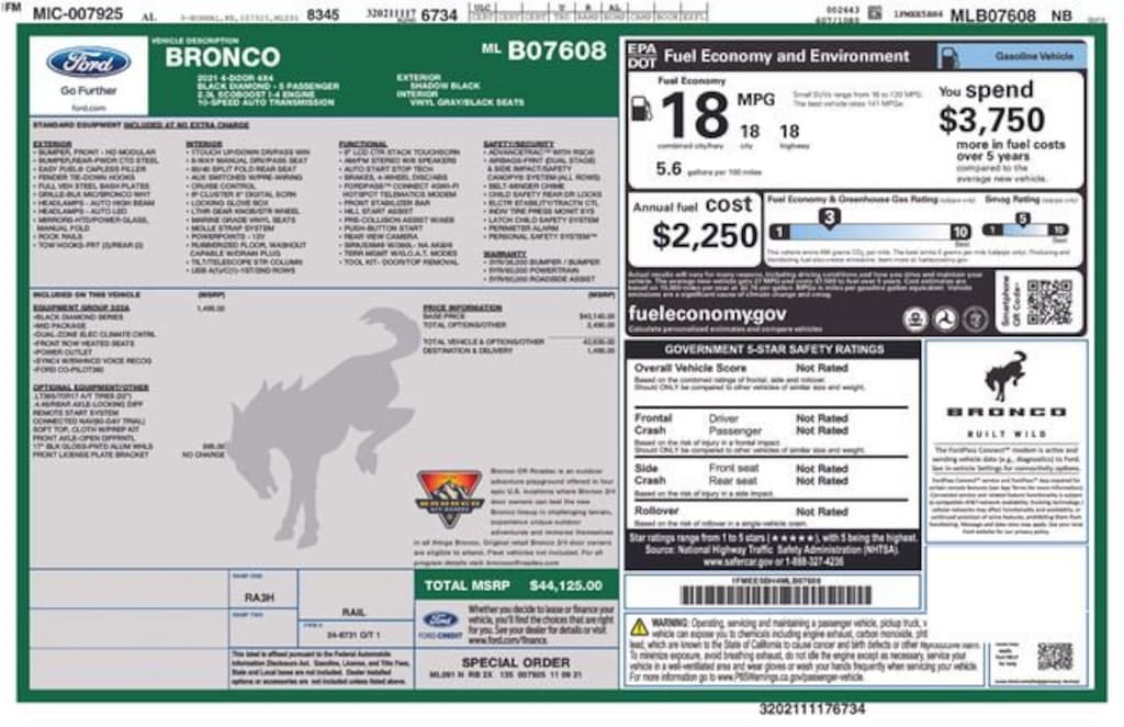 Used 2021 Ford Bronco Base