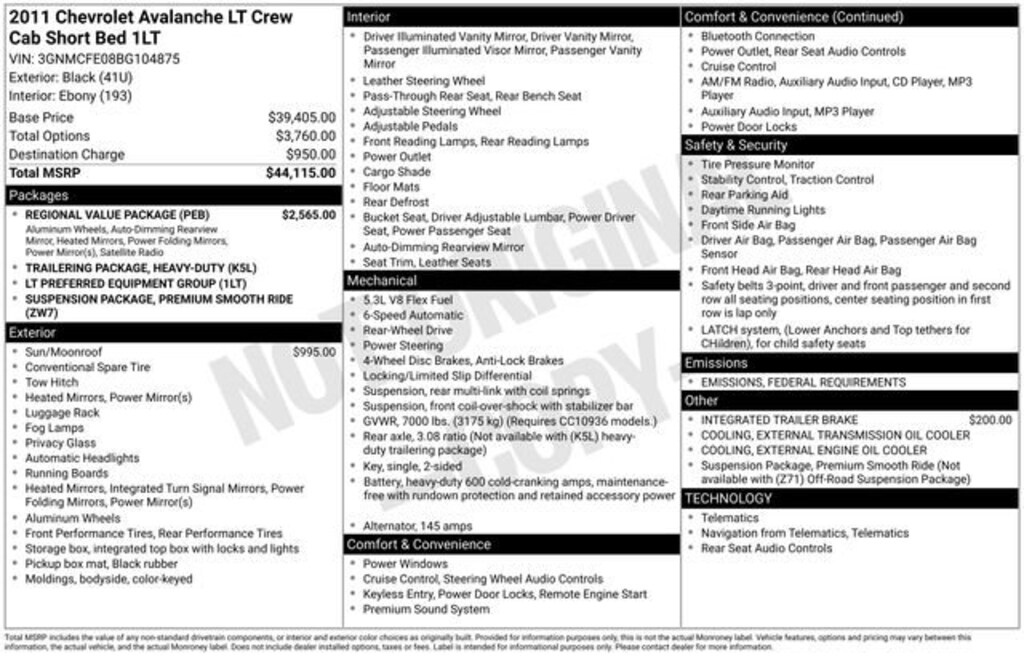 Used 2011 Chevrolet Avalanche LT Truck