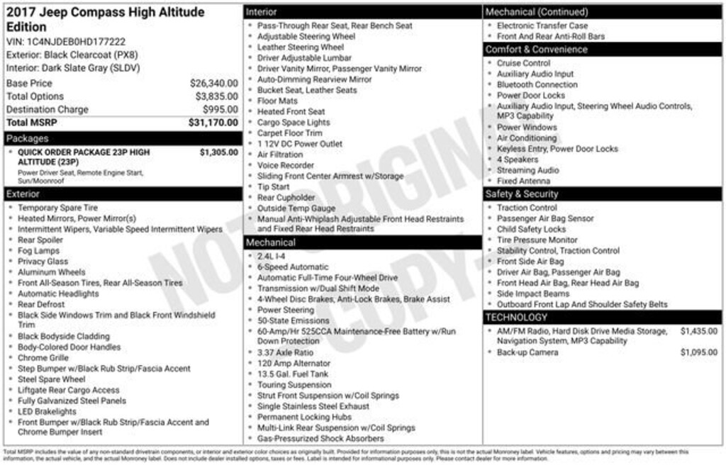 Used 2017 Jeep Compass High Altitude