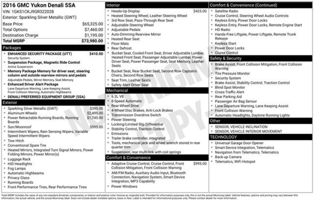 Used 2016 GMC Yukon Denali SUV