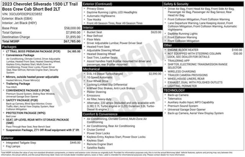 Used 2023 Chevrolet Silverado 1500 LT Trail Boss Truck