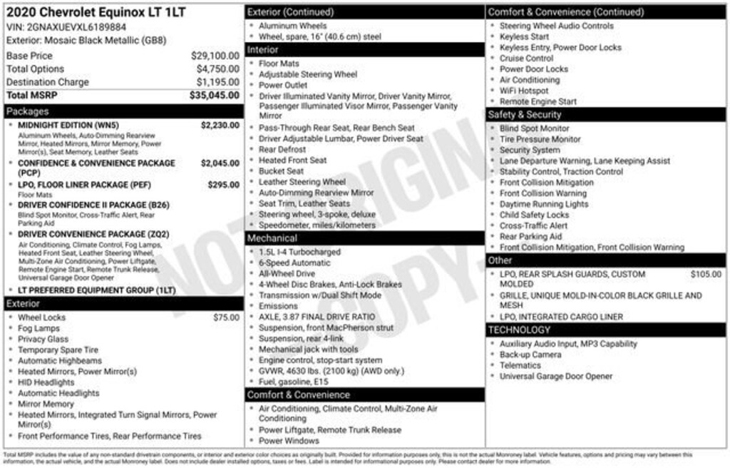 Used 2020 Chevrolet Equinox LT SUV