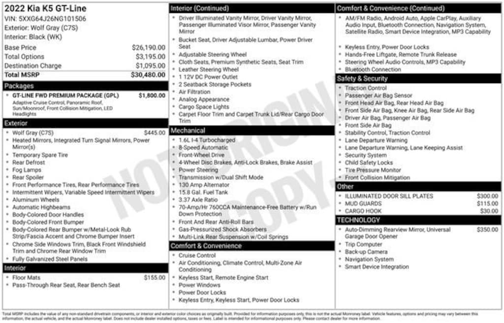 Used 2022 Kia K5 GT-Line