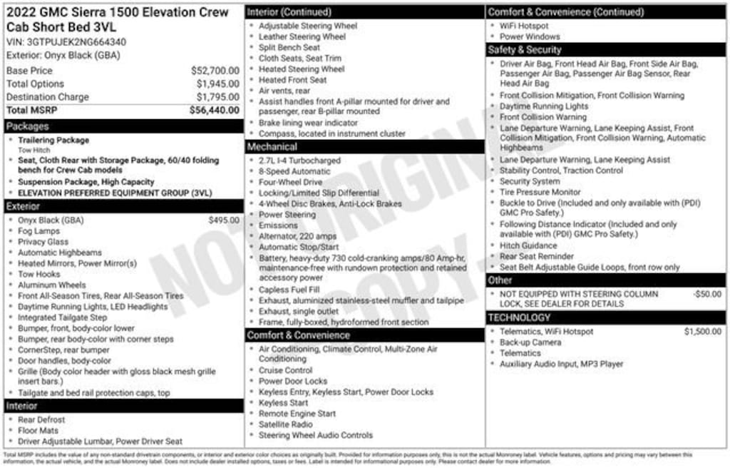 Used 2022 GMC Sierra 1500 Elevation Truck