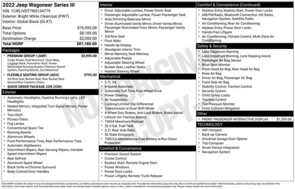 Used 2022 Jeep Wagoneer Series III 4x4 SUV