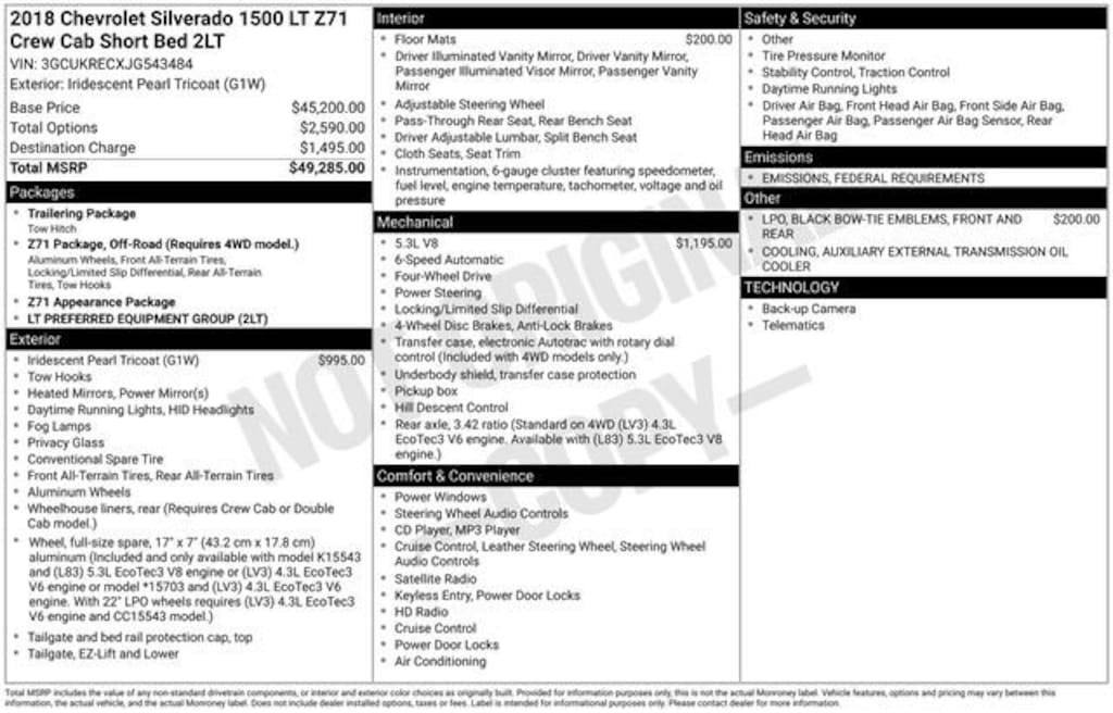 Used 2018 Chevrolet Silverado 1500 LT Truck