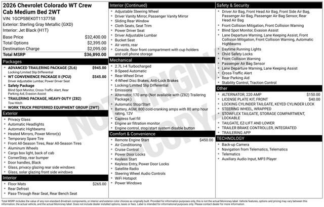2026 Chevrolet Colorado Work Truck - Photo 15