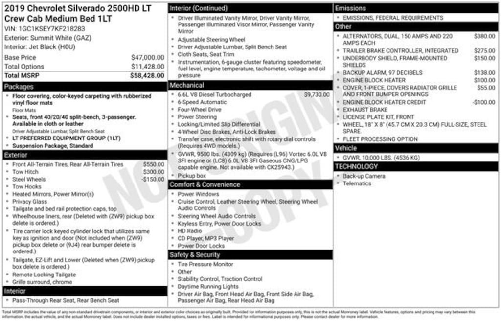 Used 2019 Chevrolet Silverado 2500 HD LT Truck