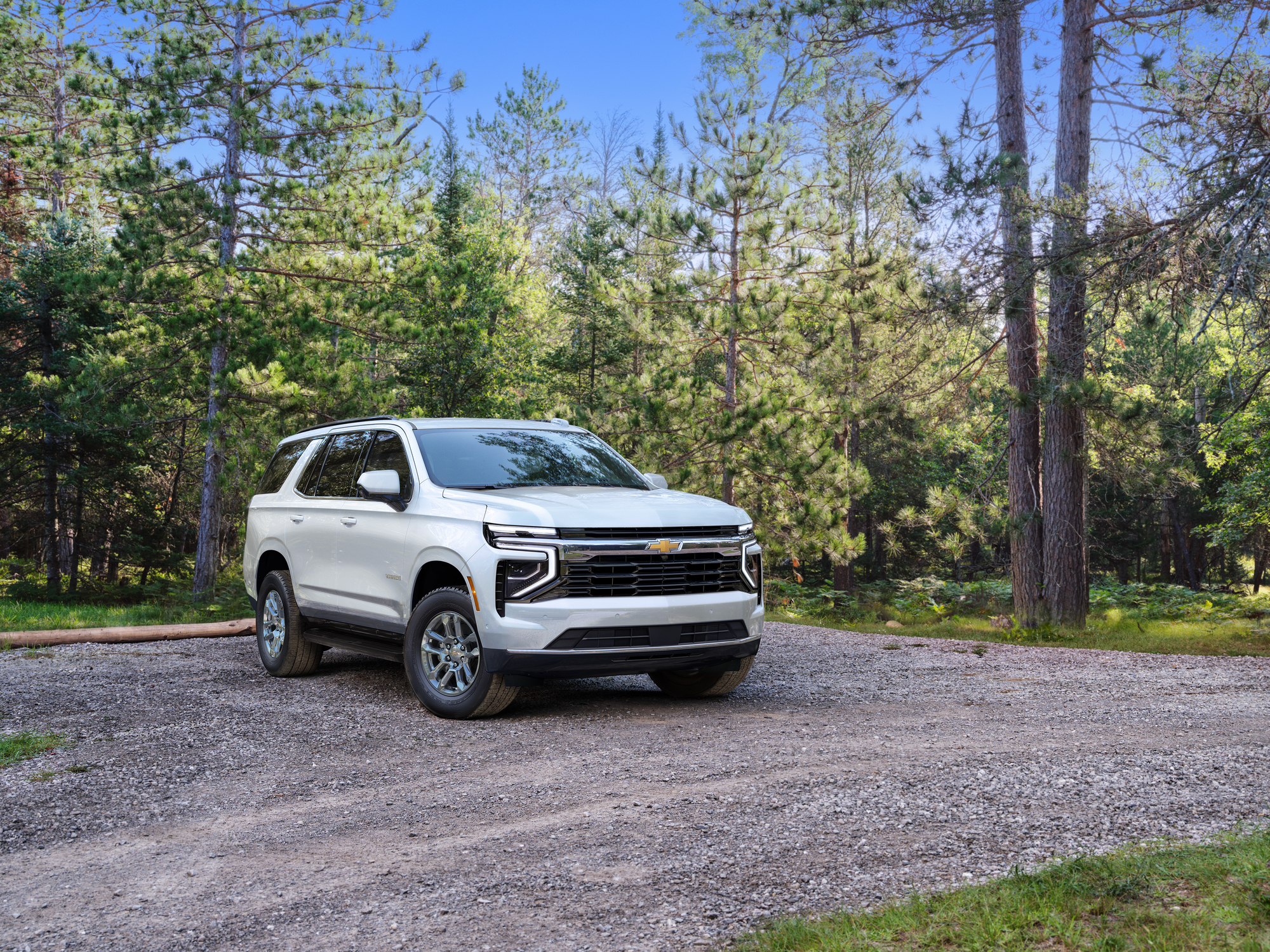 Spacious interior of the Tahoe seating up to eight passengers with 122 7 cubic feet of maximum cargo capacity tri zone automatic climate control and 5G Wi Fi hotspot connectivity