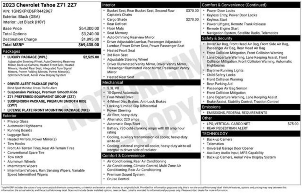 Used 2023 Chevrolet Tahoe Z71 SUV