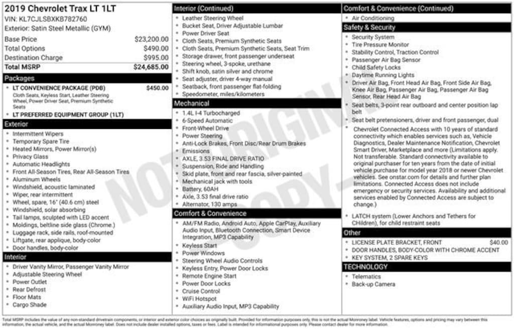 Used 2019 Chevrolet Trax LT SUV