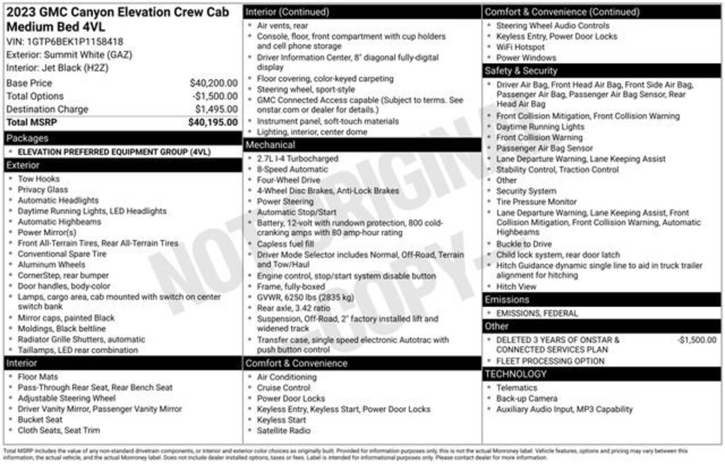 Used 2023 GMC Canyon Elevation Truck