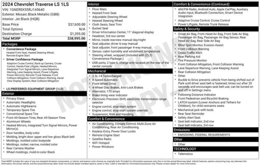 Used 2024 Chevrolet Traverse LS SUV