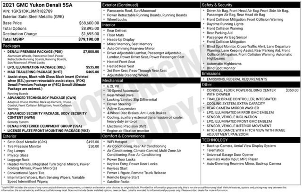 Used 2021 GMC Yukon Denali SUV