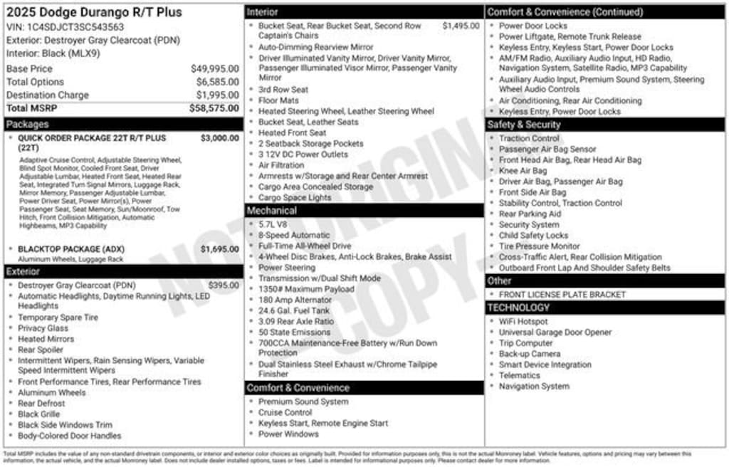 Used 2025 Dodge Durango R/T Plus