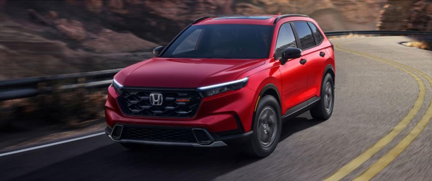 Red 2025 Honda CR-V on Highway