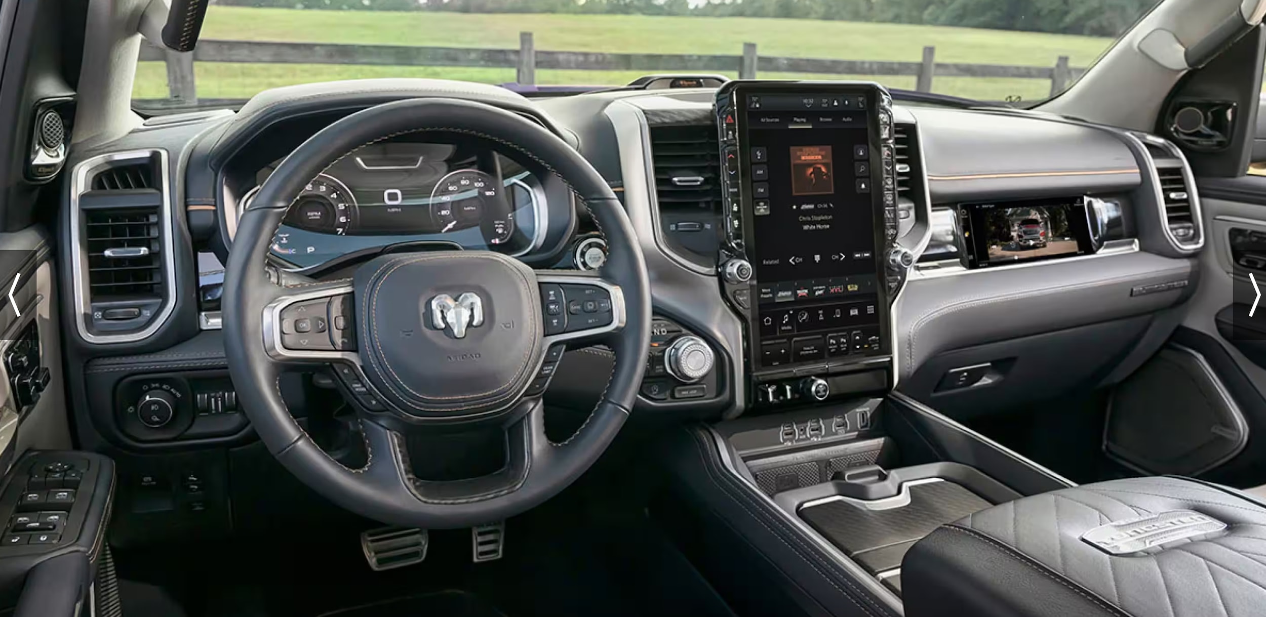 Ram truck tech and interior
