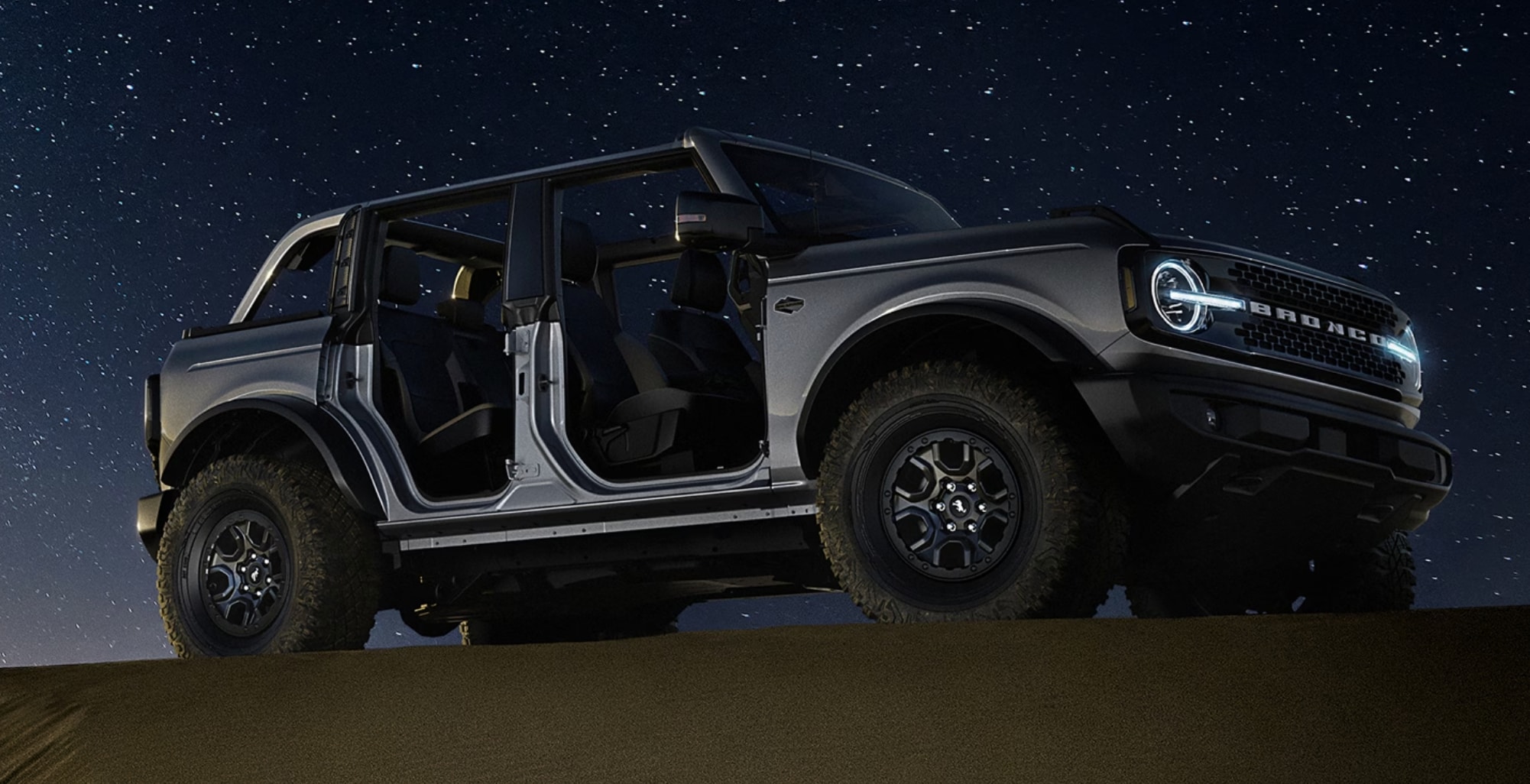 2024 Ford Bronco Parked at Night