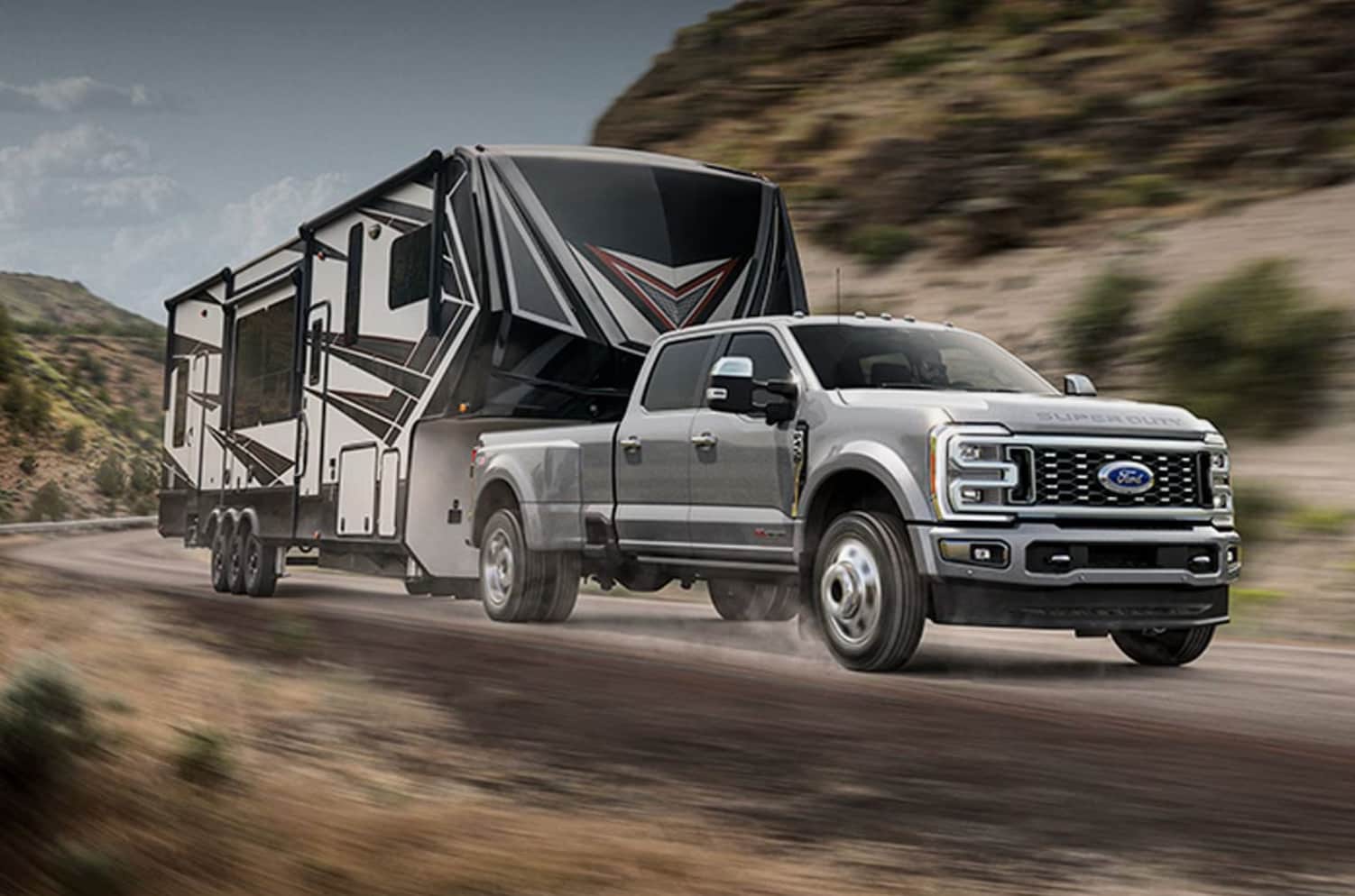 Ford F-250 Towing a Camper