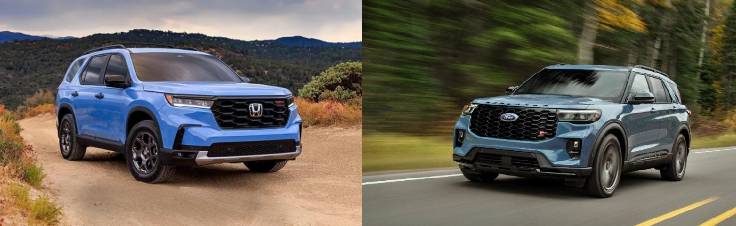 2025 honda pilot vs ford explorer