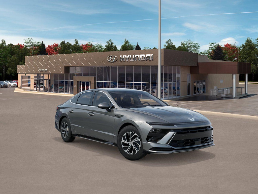 New 2026 Hyundai Sonata Hybrid Blue Sedan