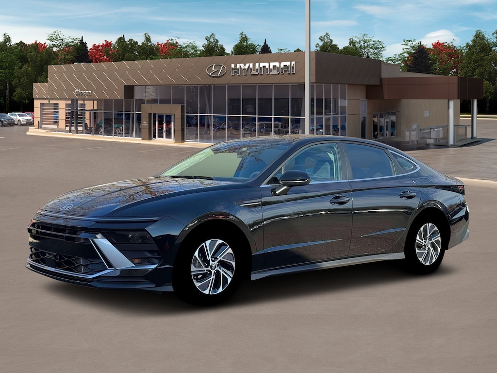 New 2026 Hyundai Sonata Hybrid Blue Sedan