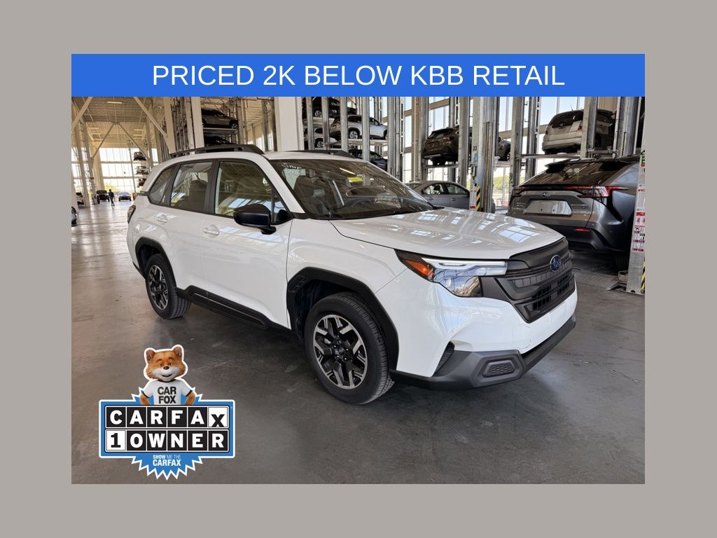 Crystal White Pearl 2025 Subaru Forester SUV / Crossover All-Wheel Drive Continuously Variable Transmission