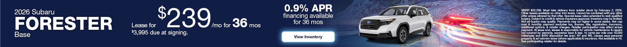 2026 Subaru Forester Base