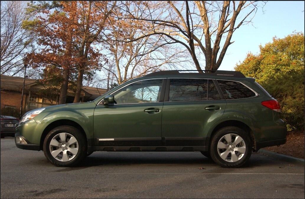 green subaru outback