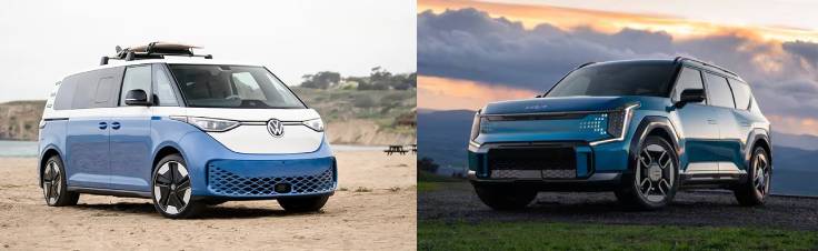2025 vw id.buzz vs kia ev9