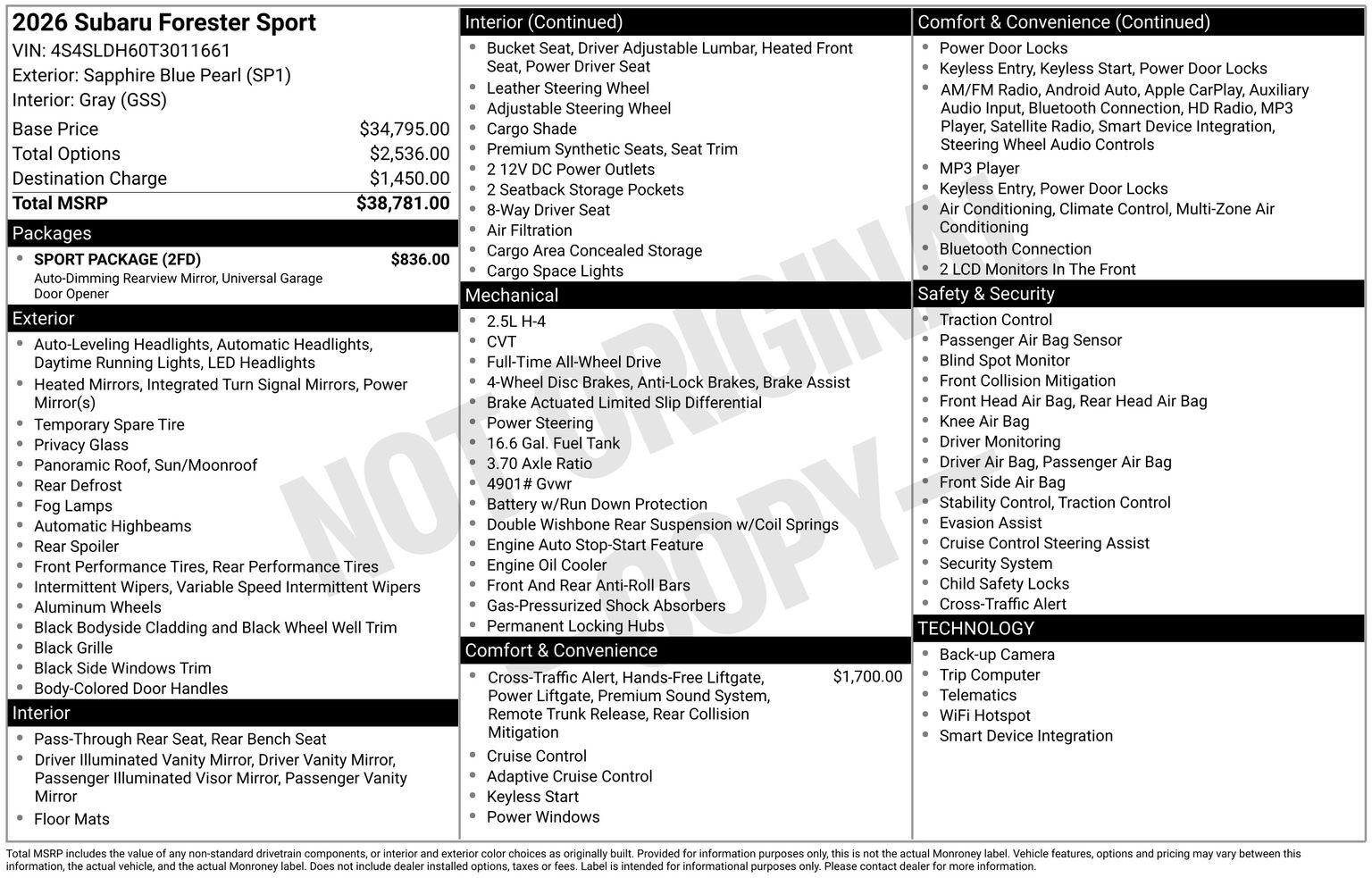 2026 Subaru Forester Sport - Photo 14