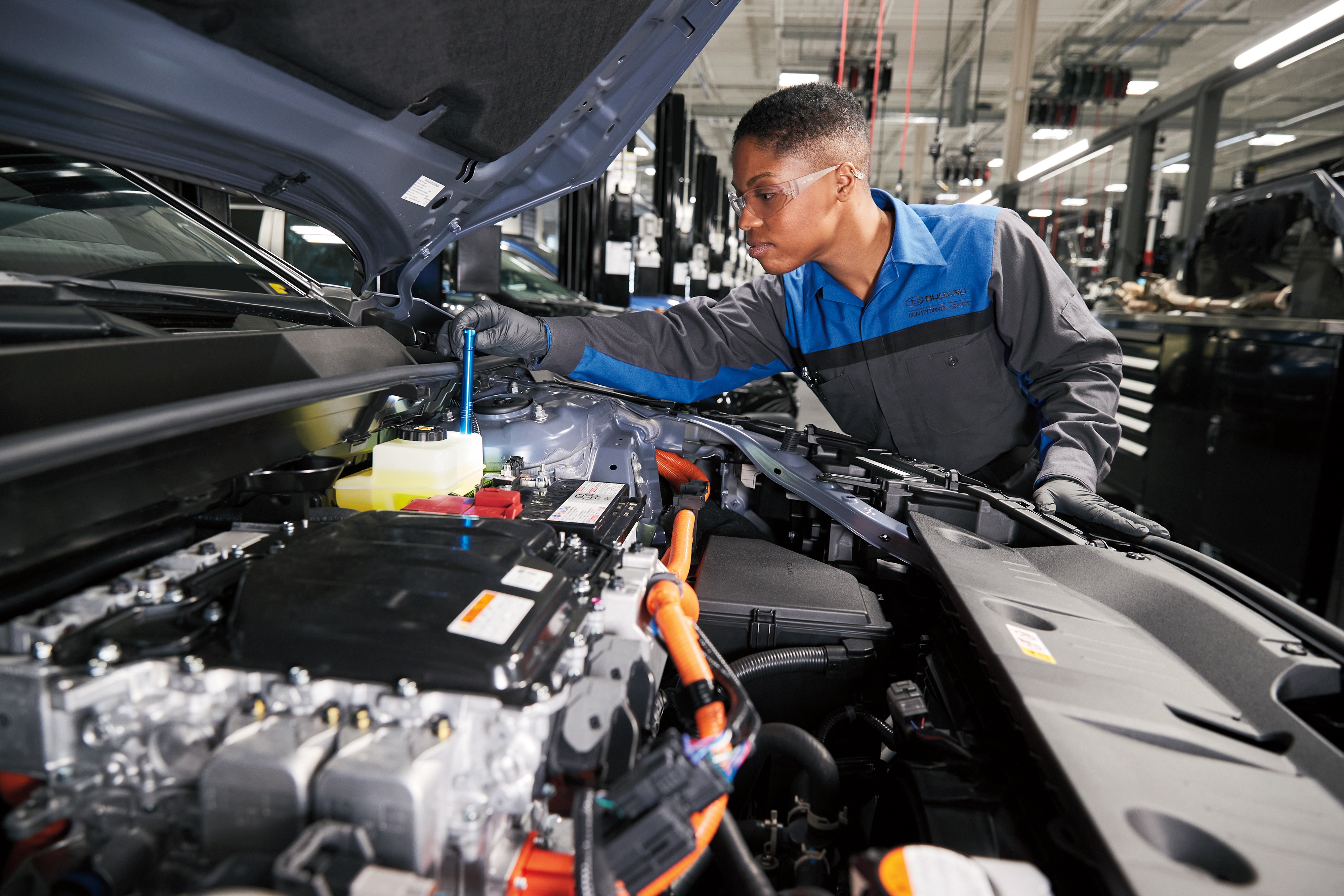 Family riding in vehicle