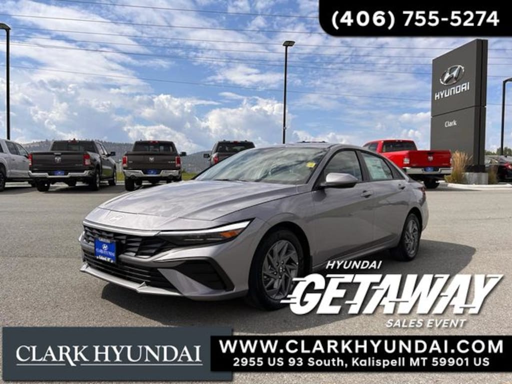 New 2025 Hyundai Elantra Hybrid Blue Sedan