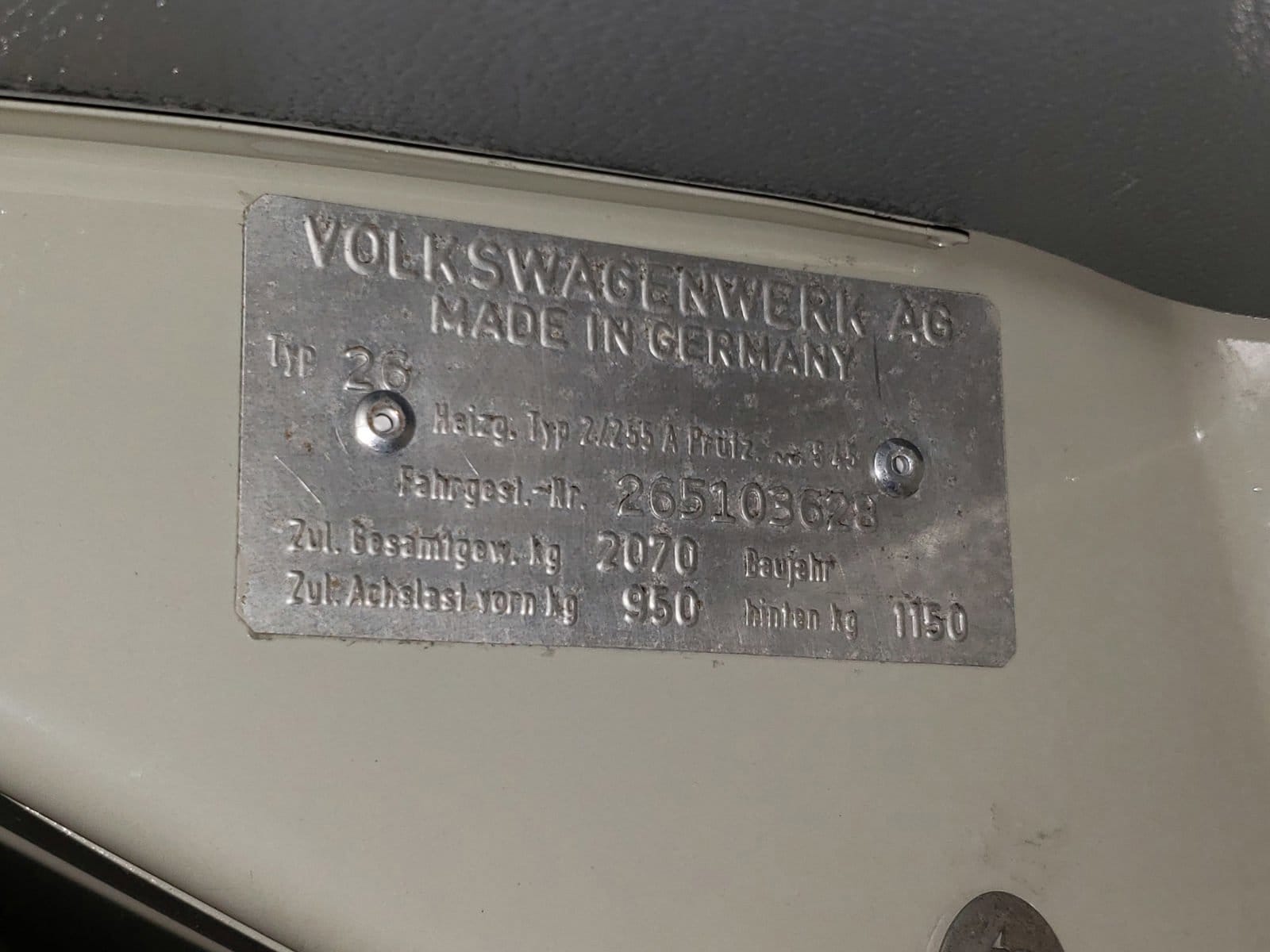 1965 Volkswagen Type 26 Single Cab 50