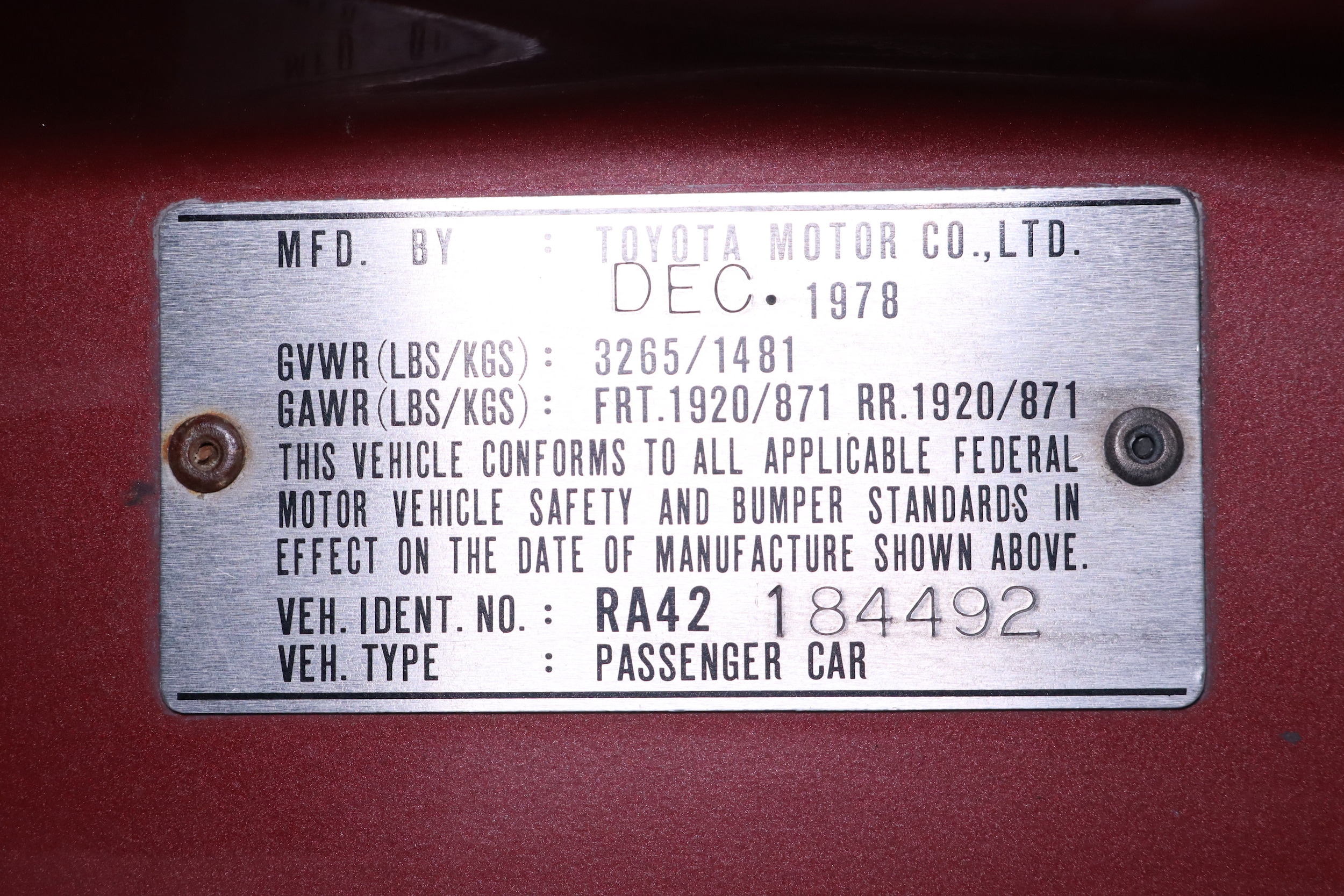 1979 Toyota Celica 166