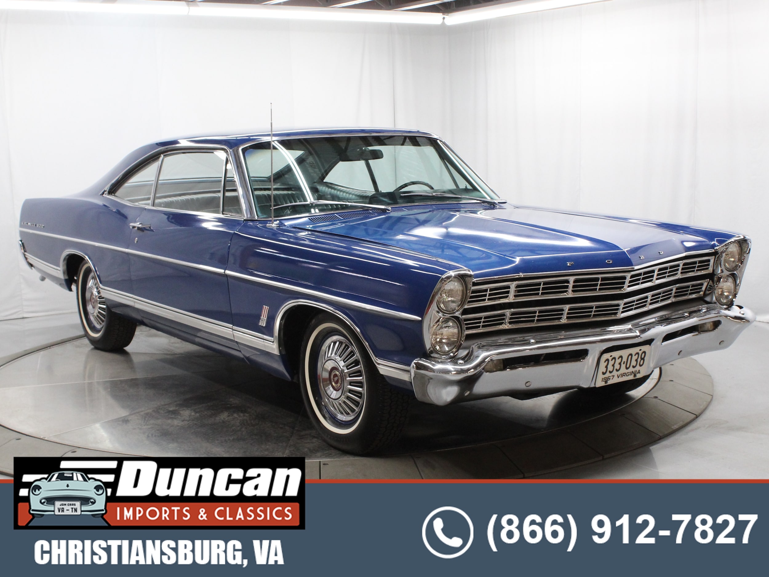 Used 1967 Ford Galaxie For Sale at Duncan Imports and Classic Cars VIN 0000007N55Z140768