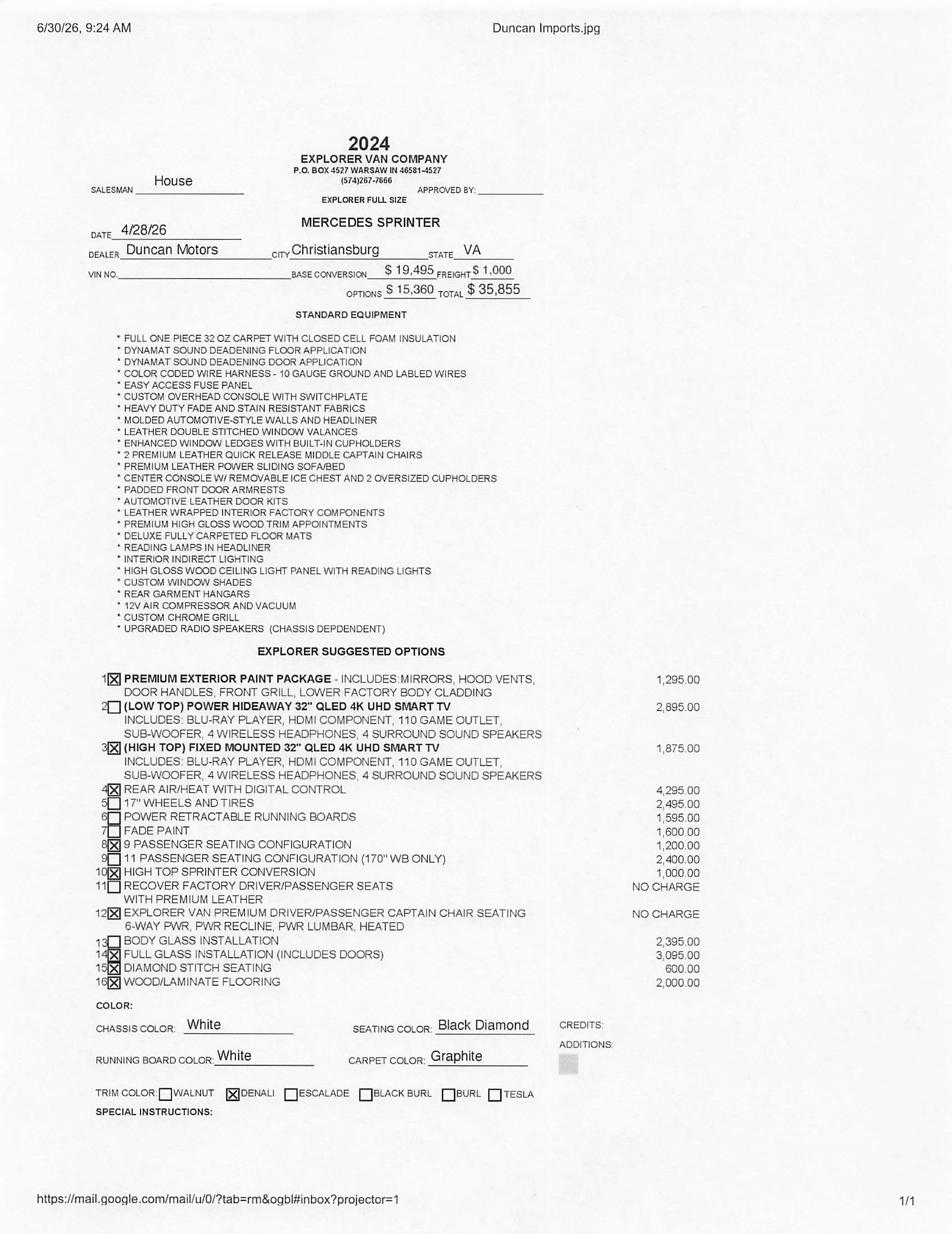 2025 Mercedes-Benz Sprinter 2500 168