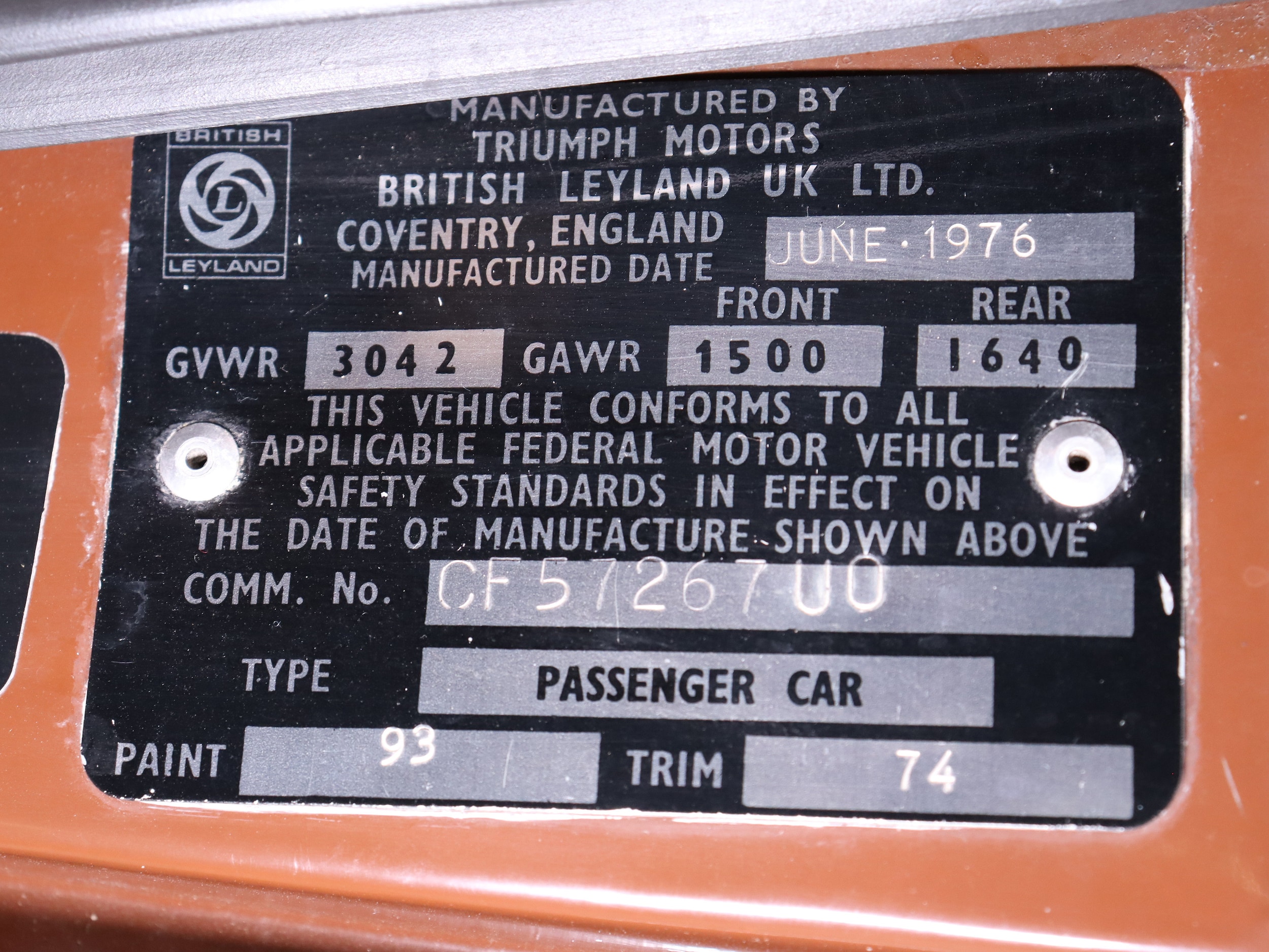 1976 Triumph TR6 194