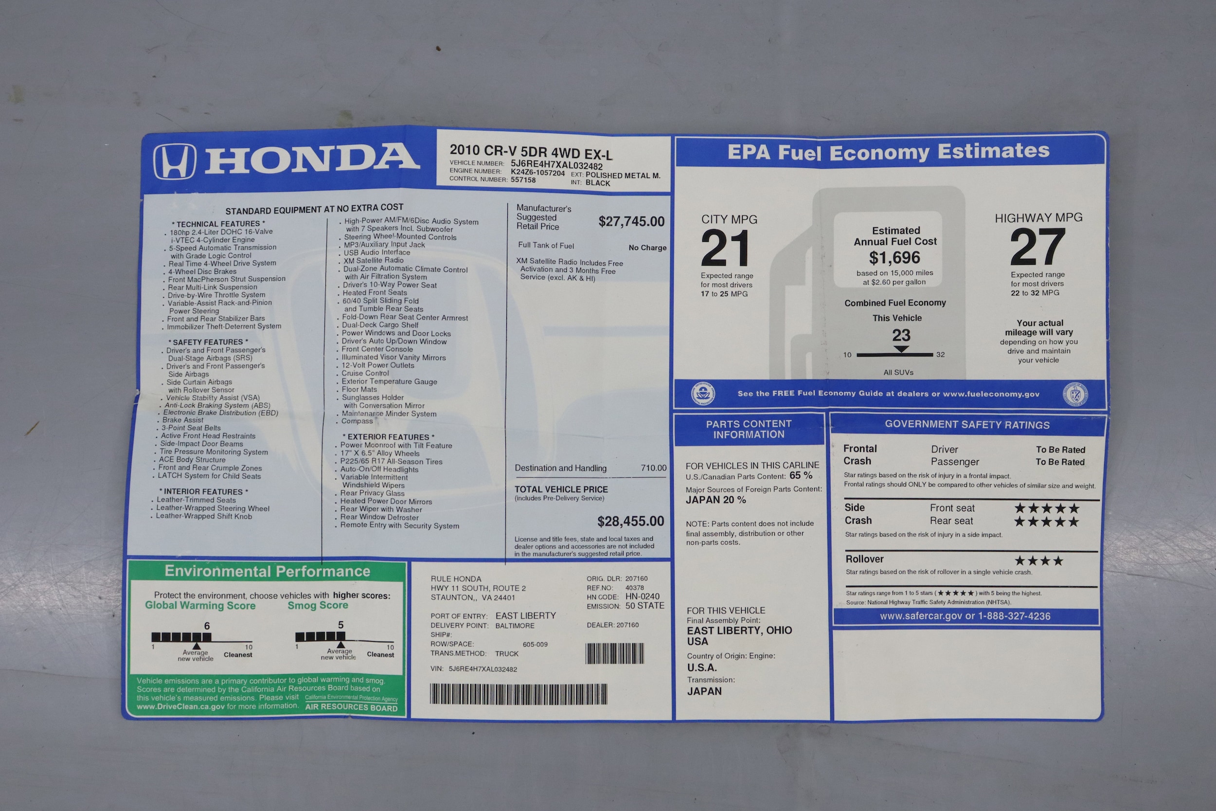 2010 Honda CR-V 55