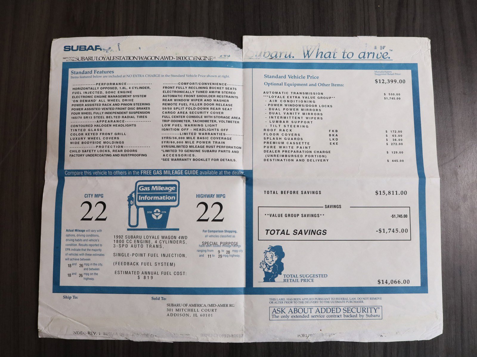 1992 Subaru Loyale 102