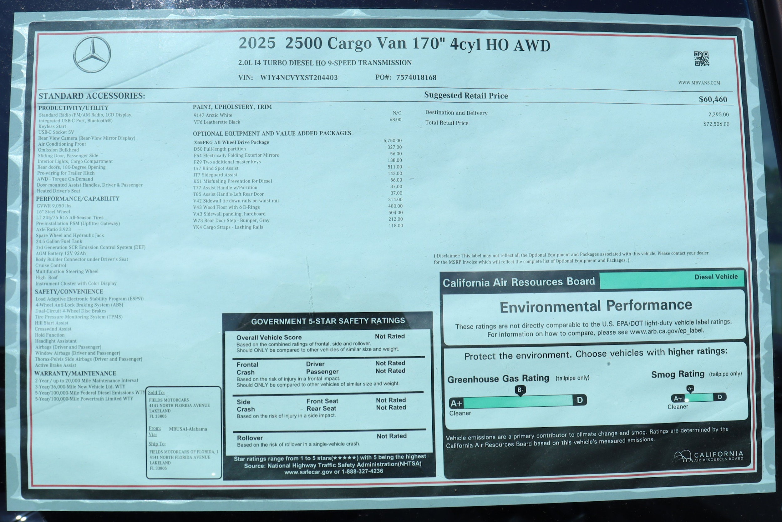 2025 Mercedes-Benz Sprinter 2500 46