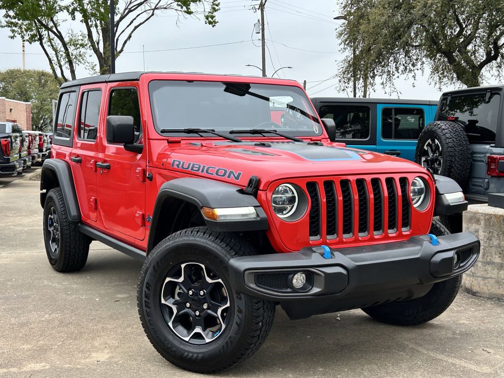 Used 2022 Jeep Wrangler Unlimited Rubicon 4XE with VIN 1C4JJXR67NW249448 for sale in Arlington, TX