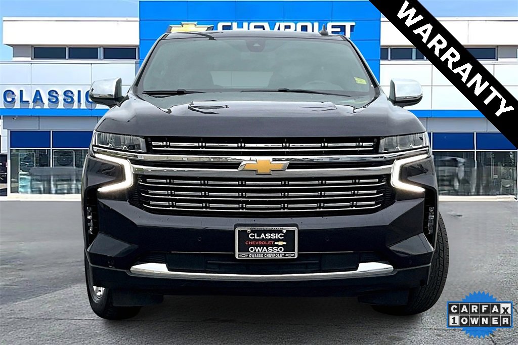 Used 2022 Chevrolet Tahoe Premier with VIN 1GNSKSKD5NR212675 for sale in Owasso, OK